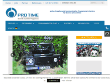Tablet Screenshot of pro-time.de